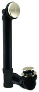 Tip Toe Sch. 40 ABS Bath Waste With One-Hole Elbow In Oil Rubbed Bronze, Polished Nickel