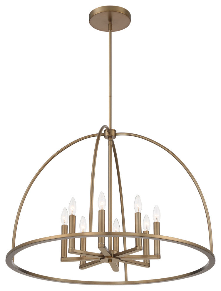 Abbott 8 Light Vibrant Gold Chandelier