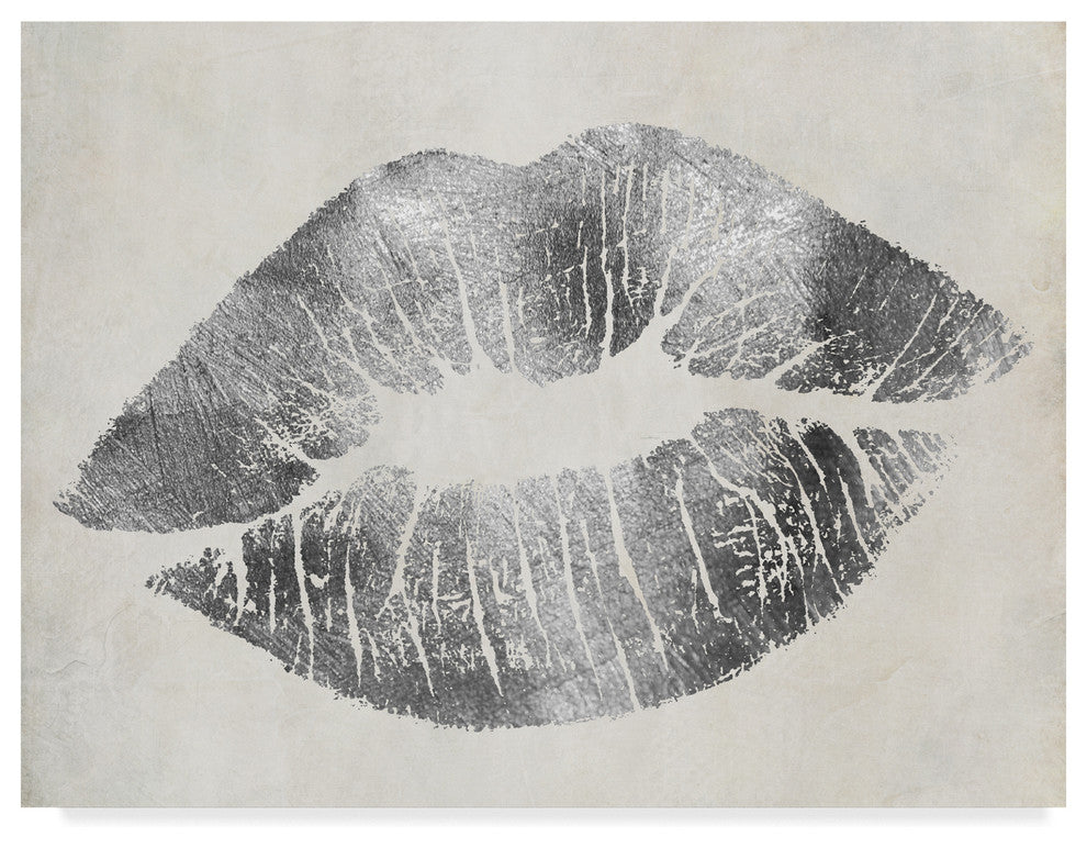 "Hollywood Kiss Silver" by Color Bakery, Canvas Art, 24"x18"