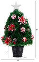 24in. Pre-Lit Fiber Optic Artificial Christmas Tree With Ornaments