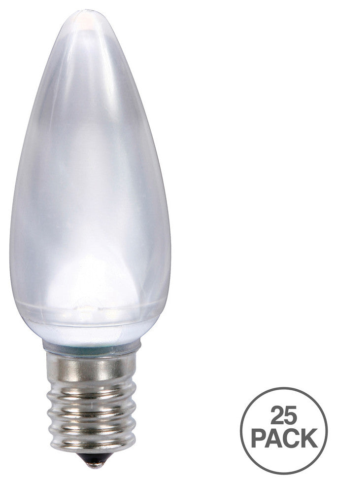 Vickerman xLEDSC95-25 C9 Ceramic LED Cool White Bulb, Pack of 25