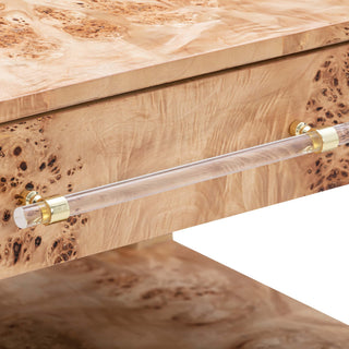 Brandyss Natural Burl Nightstand