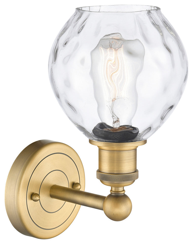 Waverly 1-Light 6" Sconce, Brushed Brass Finish, Clear Shade