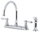 KB721ACLSP Centerset Kitchen Faucet With Side Sprayer, Polished Chrome