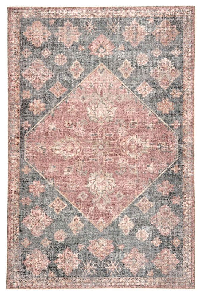 Avalon Diamond Area Rug - Red, 3'9"x5'6"