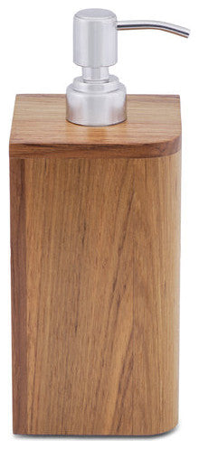 Designer Genuine Teak Soap Dispenser