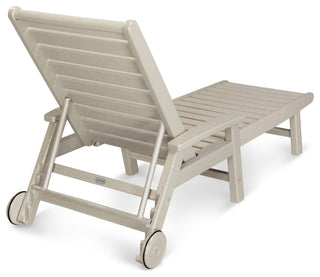 POLYWOOD Signature Chaise With Wheels, Sand