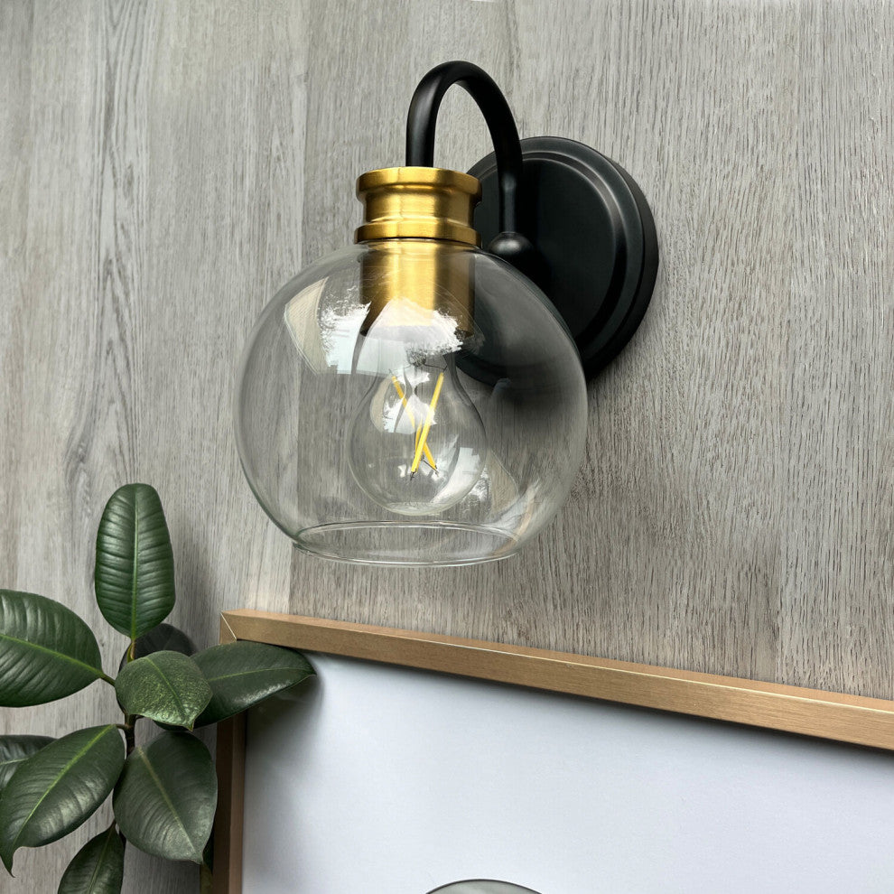 1-Light Vanity Sconce Lighting for On the Wall and Over the Mirror