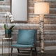 Forrester Floor Lamp, Birch Veneer With Drum Shade, Stone Linen