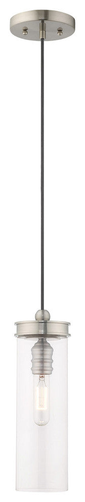 Livex Lighting Brushed Nickel 1-Light Mini Pendant