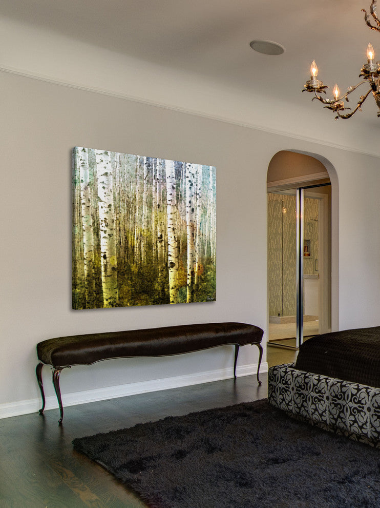 "Aspen Ski" Fine Art Canvas Print, 18"x18"