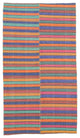 Rug N Carpet - Handmade Turkish 4' 8'' x 8' 6'' Rustic Wool Kilim Rug