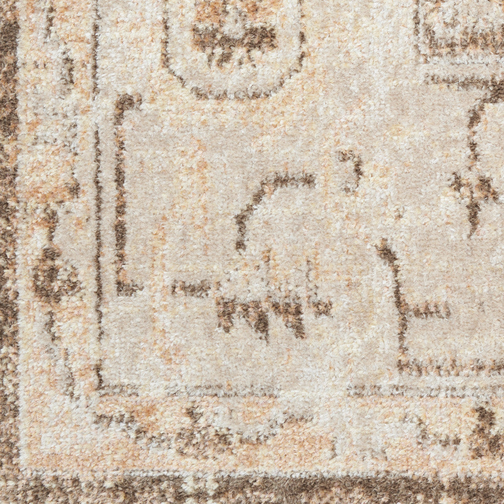 Nourison Astra Machine Washable 4'' x 6'' Beige Vintage Indoor Rug