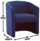 Iris Upholstered Dining/Accent Chair Coco, Indigo