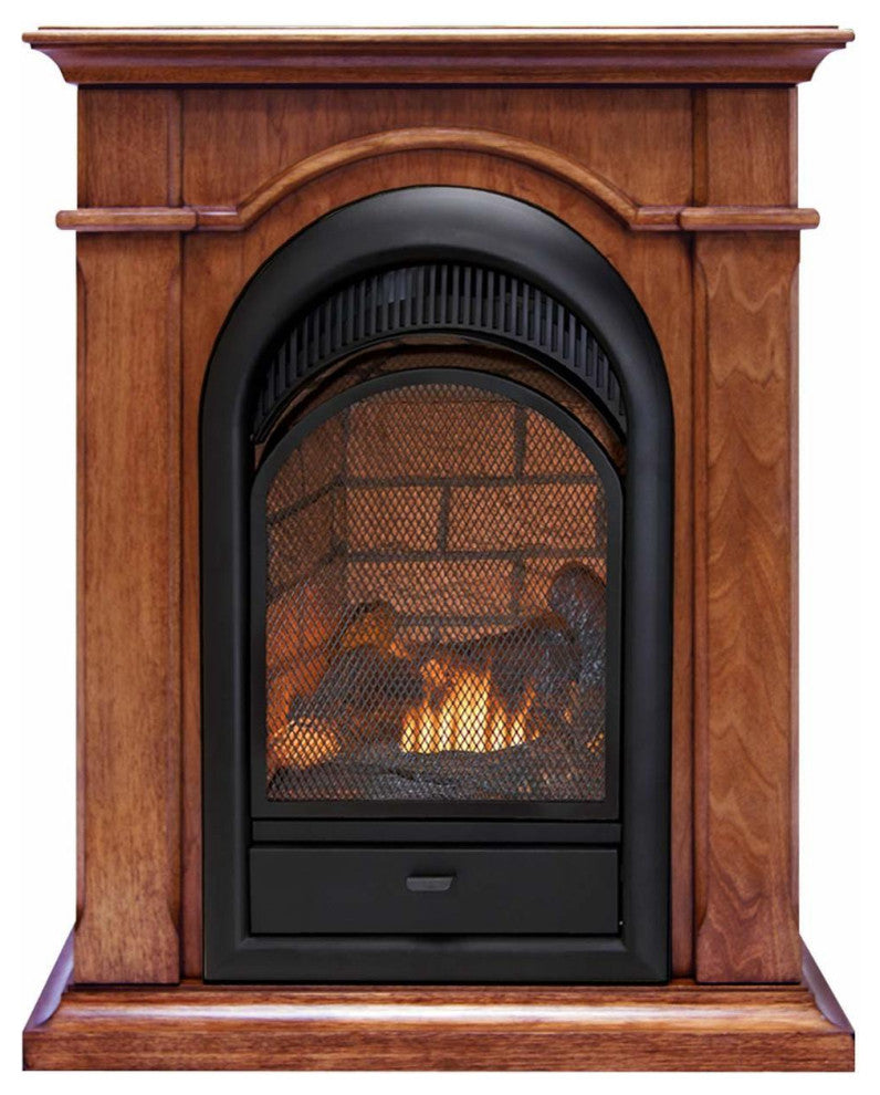 Duluth Forge Dual Fuel Ventless Gas Fireplace - 15,000 BTU, T-Stat, Apple Spice