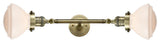 INNOVATIONS 208L-AB-G321 2-Light Bath Vanity Light Antique Brass