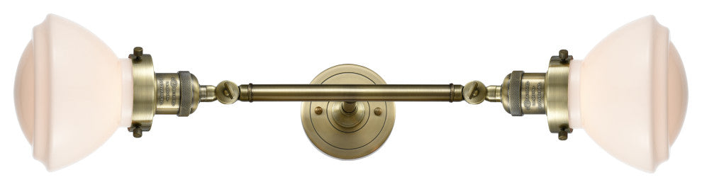 INNOVATIONS 208L-AB-G321 2-Light Bath Vanity Light Antique Brass