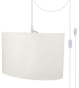 Aspen Creative 77021-21, 1-Light Plug-In Swag Light Conversion Kit, Off White