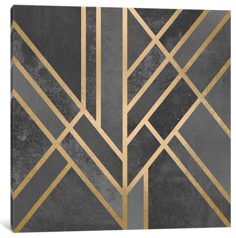 "Art Deco Geometry I" by Elisabeth Fredriksson, Canvas Print, 37"x37"