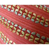 Plutus Tied Rows Handmade Throw Pillow, (Double sided  24" x 24")