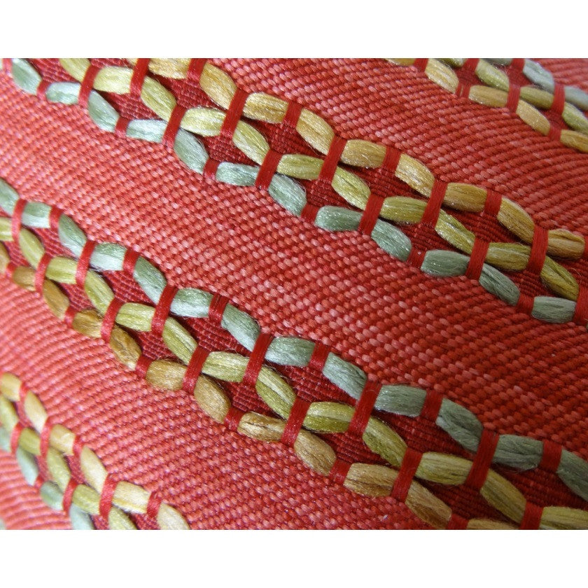 Plutus Tied Rows Handmade Throw Pillow, (Double sided  24" x 24")