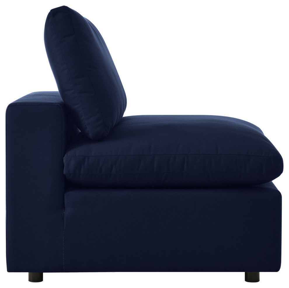 Commix 7-Piece Sunbrella Outdoor Patio Sectional Sofa Navy
