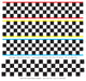 Racing Stripe Border Fabric Wall Decal, Set of 2, Blue