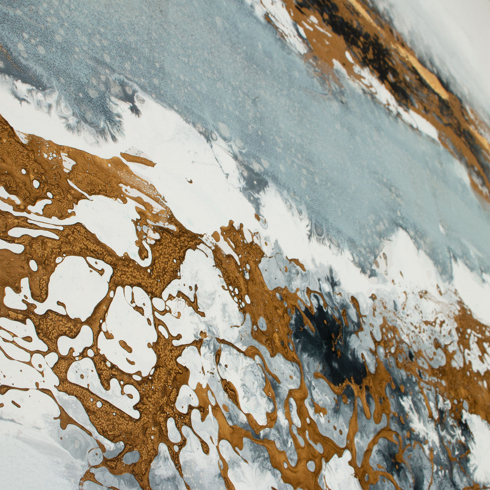 Shimmering Light Hand Painted Canvas, 55" X 2" X 75"