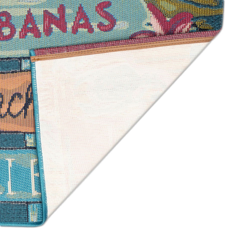Esencia Summer Signs Indoor/Outdoor Mat Multi 1'11"x4'11"