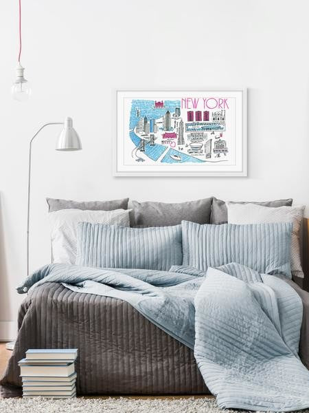"Chic New York" Framed Painting Print, 45"x30"