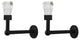 Urbanest Set of 2 Grande Crystal and Metal Drapery Holdback, Black
