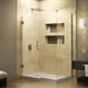 DreamLine Unidoor Plus 39.5"x34.375"x72" Hinged Shower Enclosure, Brushed Nickel