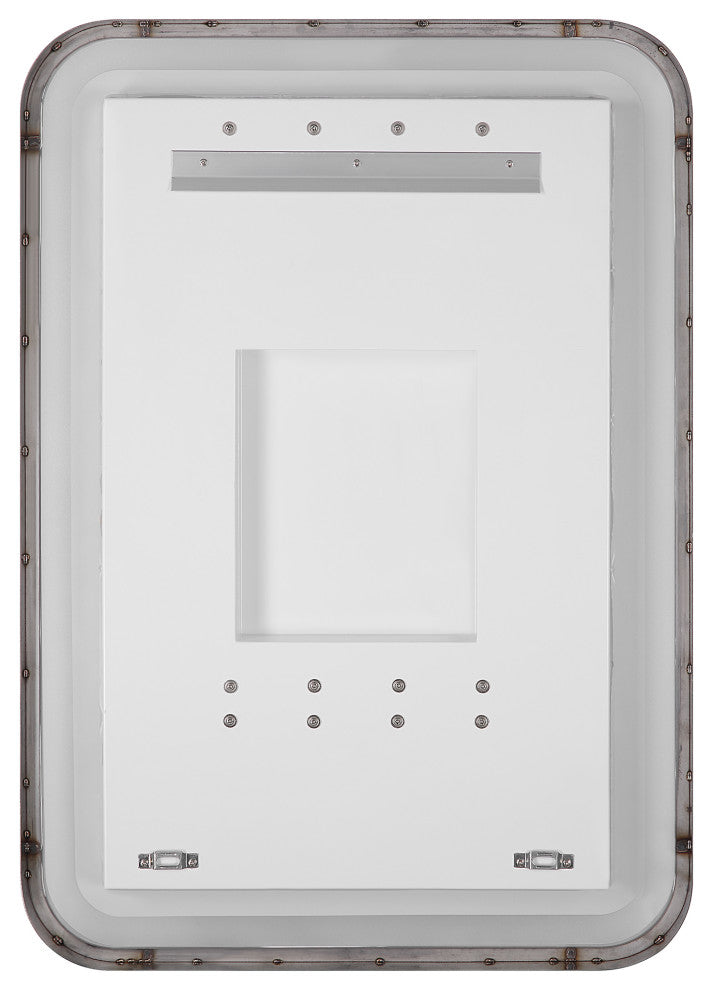 Crofton Lighted Vanity Mirror, Nickel