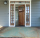 Couristan Monaco Tropical Palms Indoor/Outdoor Area Rug, Aqua, 7'6"x10'9"