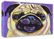 Purple Pug by Kathryn Wronski, Print on Canvas, 30"x25"