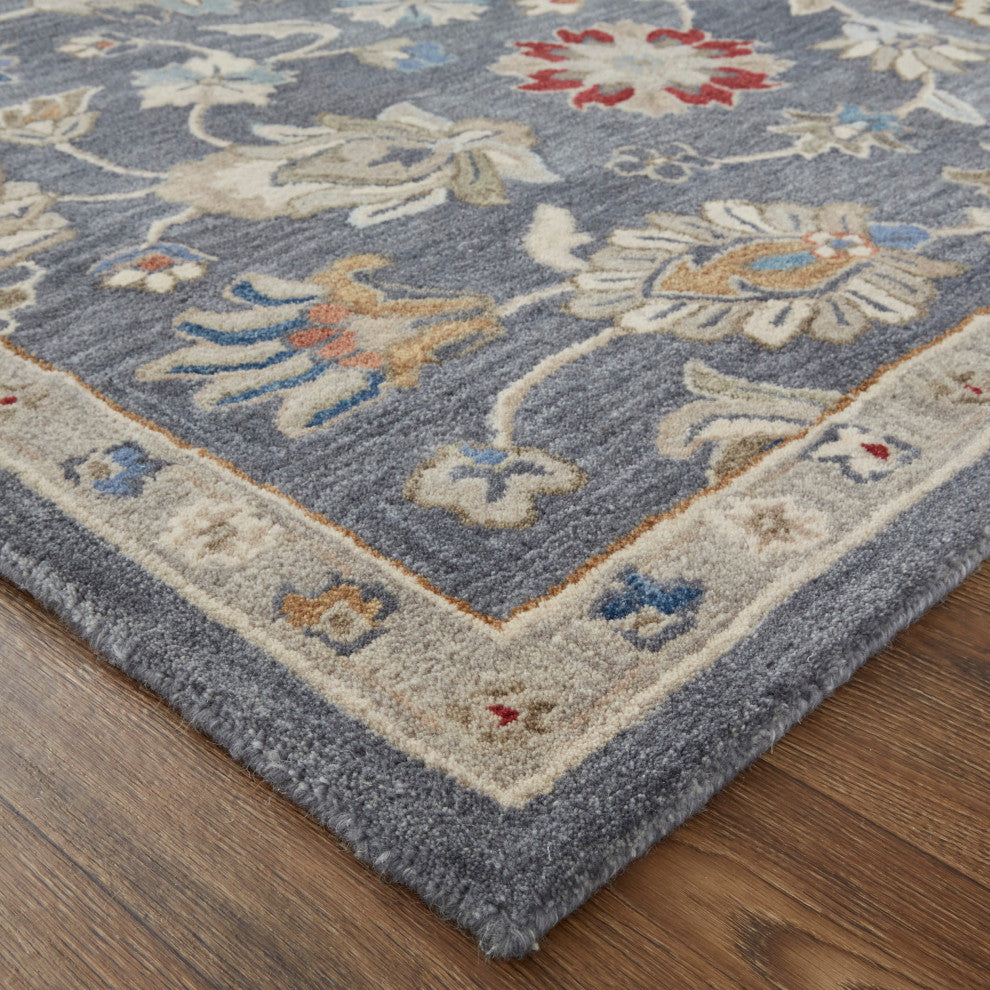 Weave & Wander Mattias Persian Rug, Blue/Red/Ivory, Rug, 4'x6'