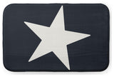 24" x 17" Big Star Bathmat, Shark Blue and White