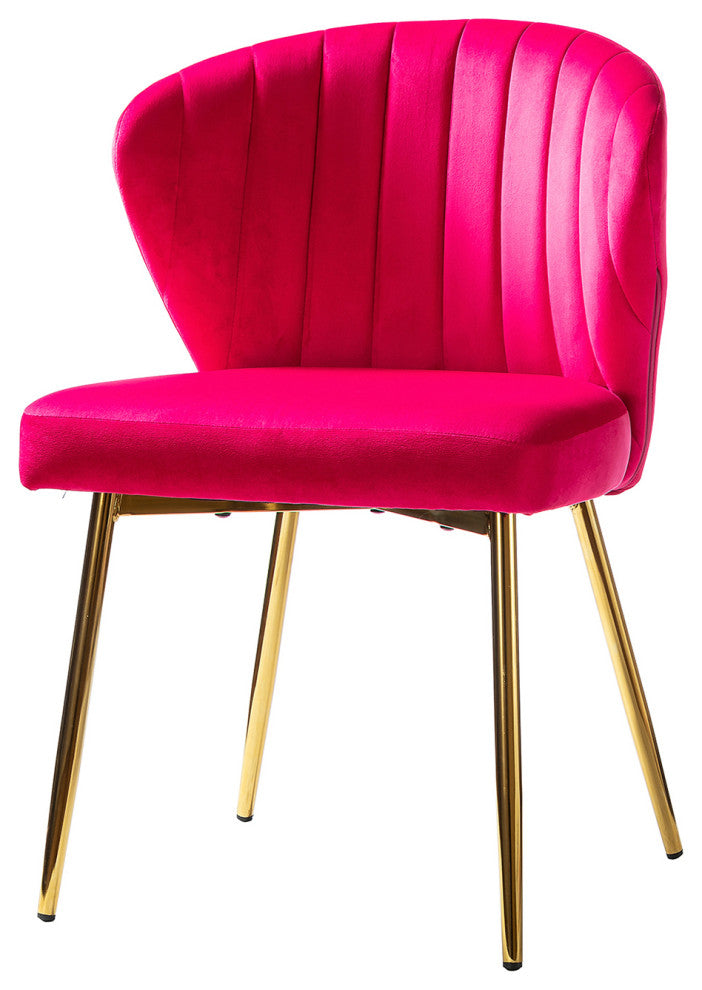 Milia Dining Chair Set of 4, Fuchsia
