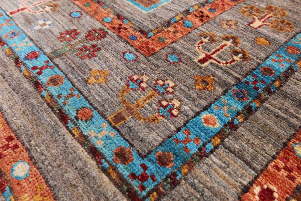 5' 9" X 8' 0" Handmade Tribal Persian Gabbeh Wool Rug - Q12358