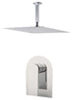 Aquamoon Havana 12" Showerhead With Ceiling Arm, Brushed Nickel