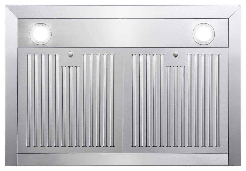 Ductless Wall Mount Range Hood in Stainless Steel with LED Lights