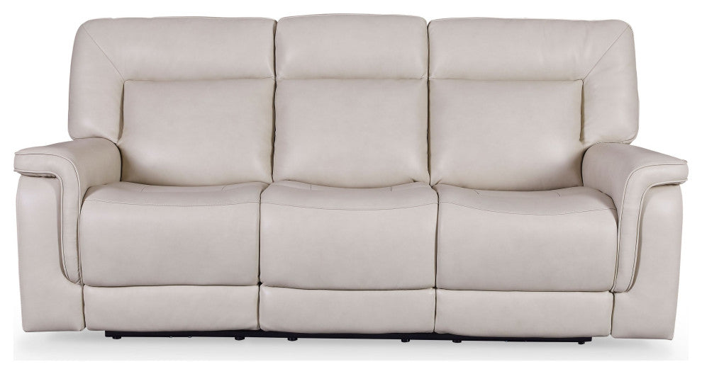 Austin Dual Power Zero Gravity Leather Sofa, Dove