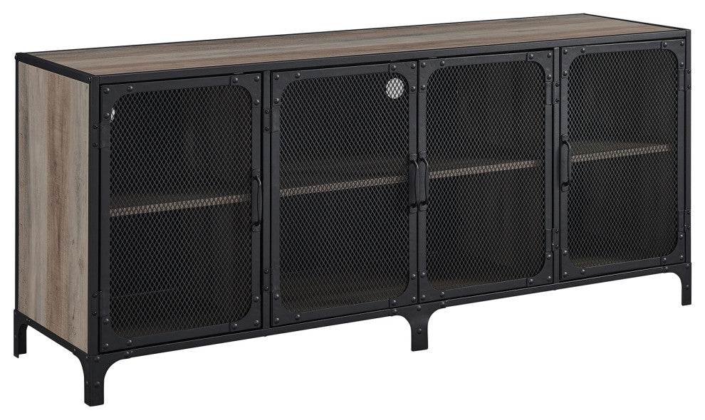 Sona 60" Industrial TV Stand - Grey Wash