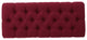 Tufted Fabric Ottoman Bench, Deep Red