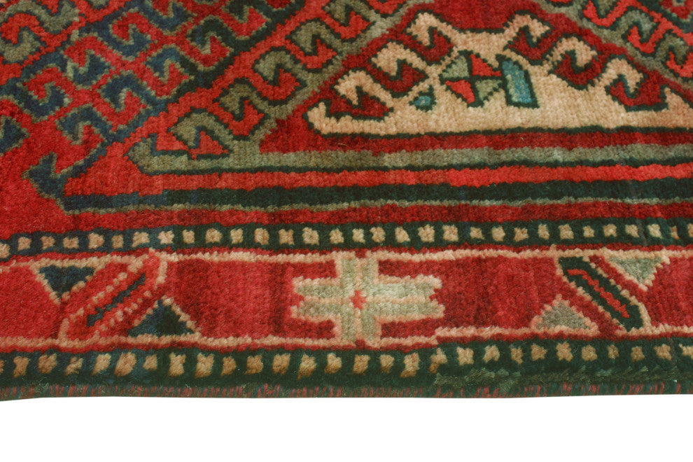 Fine Vintage Distressed Ellie Burgundy/Beige Runner, 3'2x9'5