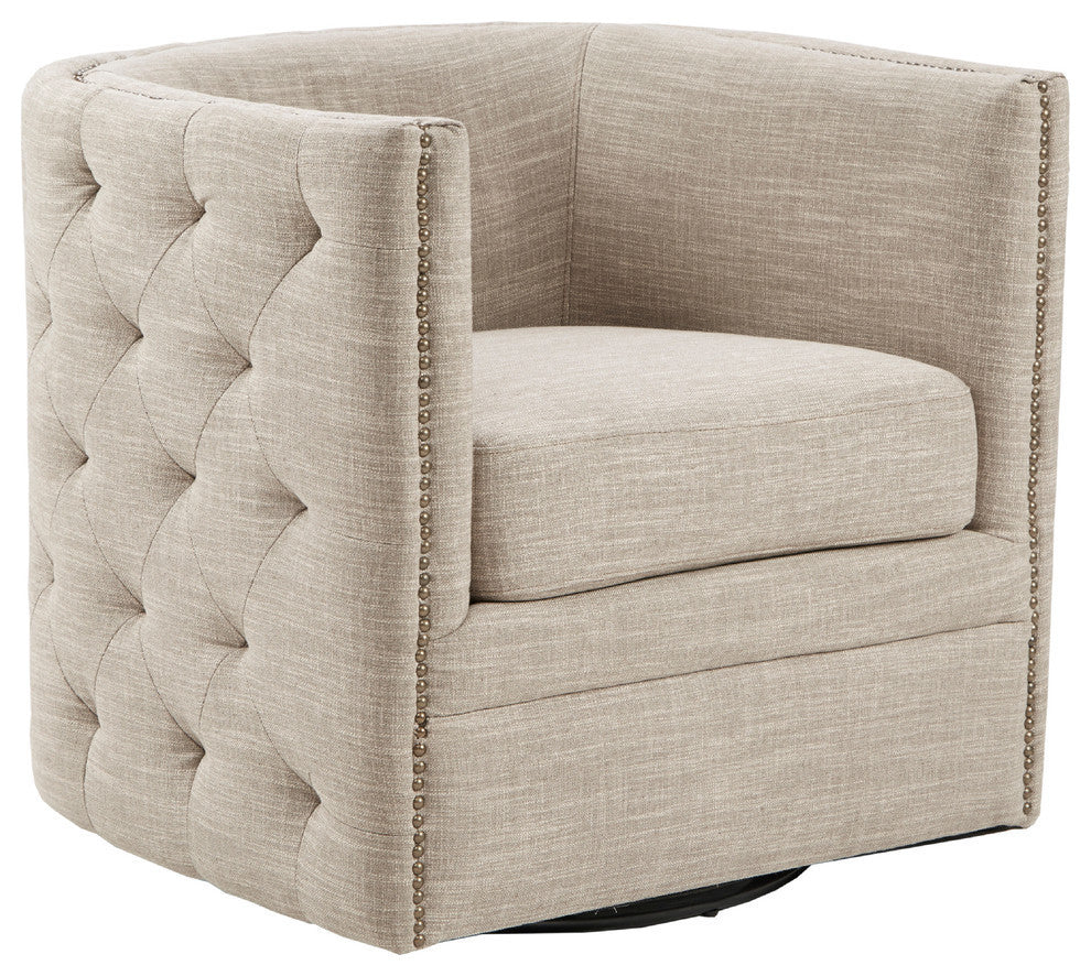 Madison Park Capstone Swivel Chair, Taupe