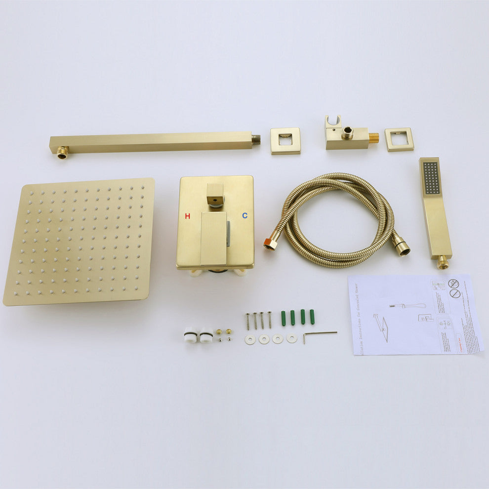 Wall Mounted Complete Shower System with Rough-In Valve