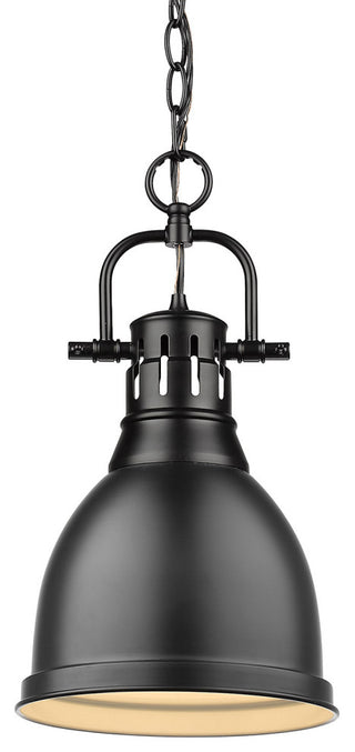 Golden Lighting 3602-S-BLK Duncan 1 Light 9"W Mini Pendant - Black / Matte