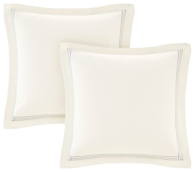 Madison Park Farmhouse Comforter Duvet Cover Set With Insert, Blue, Blue, Queen