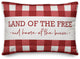 Land of the Free and Home of the Brave Buffalo Check 14x20 Spun Poly Pillow